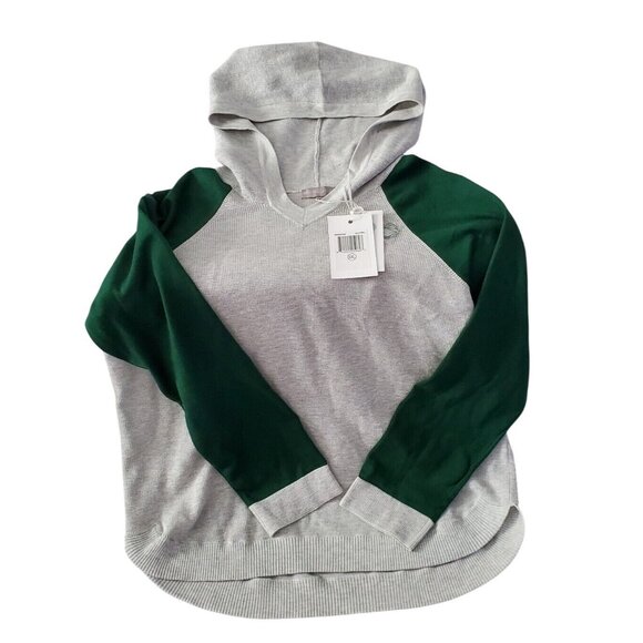 Evolution Tops - Evolution by Cyrus Gray  Green Hoodie Waffle Knit Pullover Size XXL